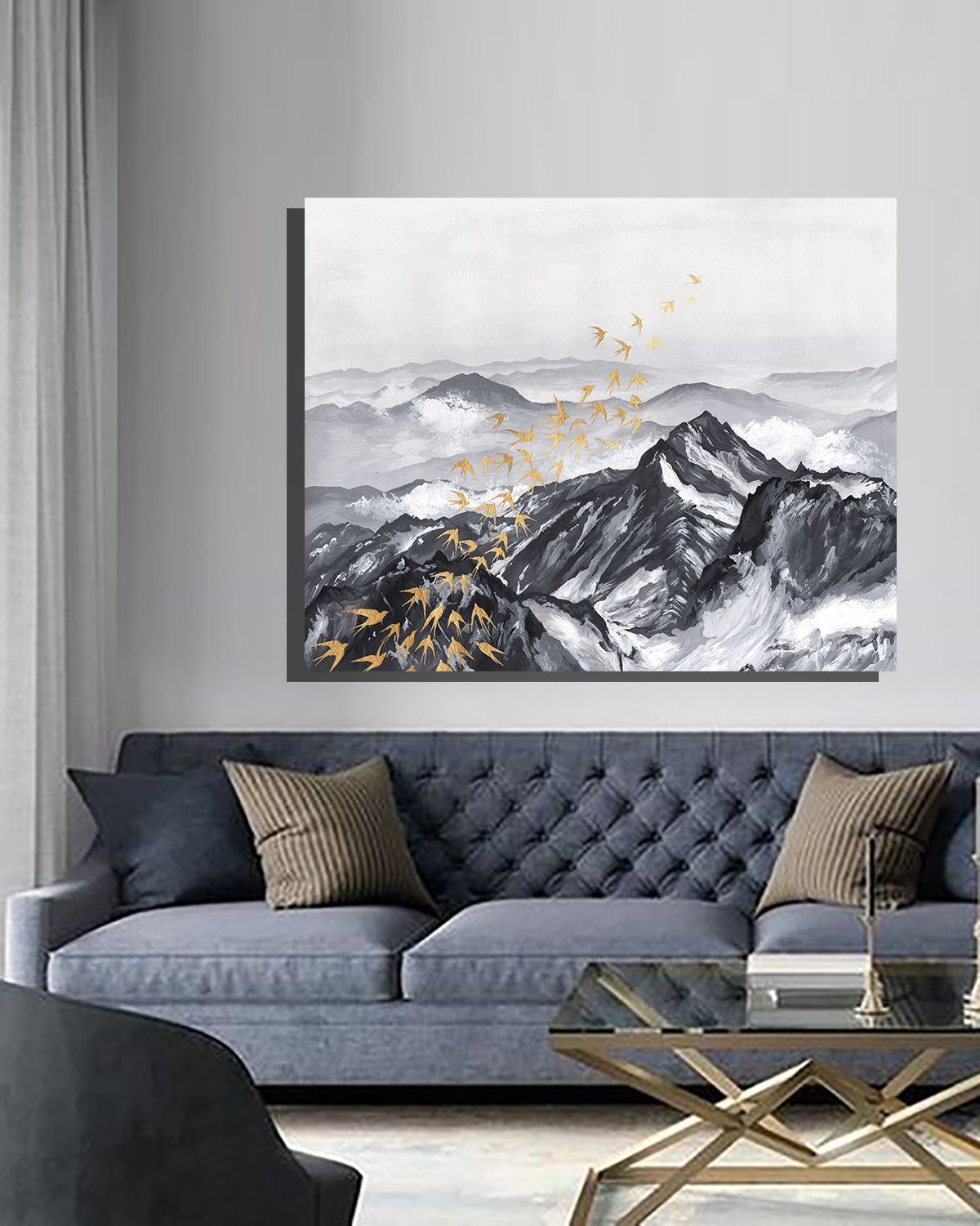 Интерьерная картина c "позолотой" PKS007